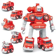 5 in 1 Fire Truck Robot Toy, Suitable for Kids Ages 5 to 7...