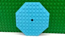 Lego 1 Medium Azure 10x10 Octagonal Plate NEW