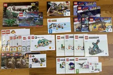 LEGO Minecraft Mario Jurassic Sonic Manuals Lot Ender Dragon T-Rex NO PARTS