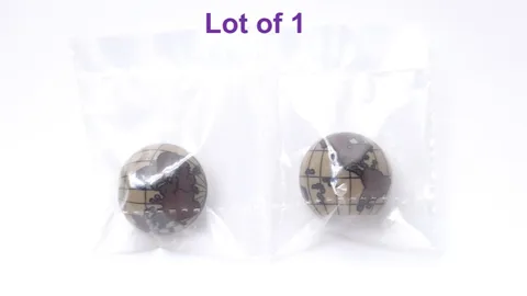 Lego 2x2 Cylinder Hemisphere Globe Pattern Dark Brown Dark Tan Both Sides
