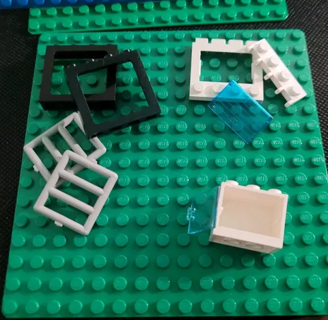 Vintage LEGO Lot Container Vehicle Roof And Glass Bar Window Grille All Pre-2004
