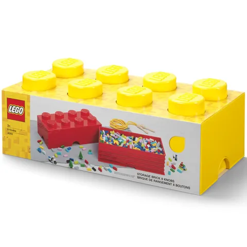 LEGO Storage Brick Yellow 8 Knob Container Organizer Box Holds 1600 Blocks
