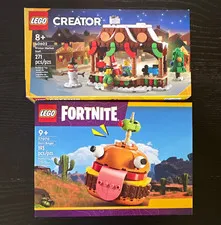 NSIB LEGO Winter Market Stall (40602) 271 & NSIB Fortnite Durrr Burger (77070)