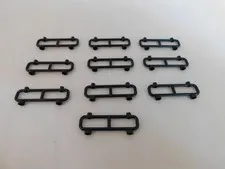 LEGO Part #2486: LOT of (10) ROLL BAR FENCE  1 x 8 x 2  BLACK