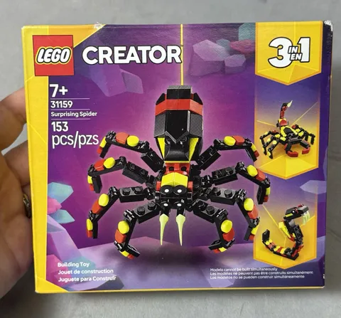 LEGO Creator 3 in 1 Wild Animals Surprising Spider 31159  153 Pieces NEW