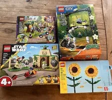 100% COMPLETE W BOX Lot 4 Lego Sets Star Wars Friends Flower City 75358 60341