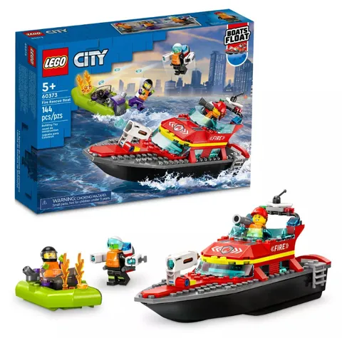LEGO 60373 City Fire Rescue Boat Toy