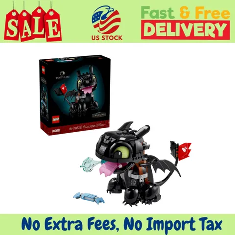 LEGO Icons How to Train Your Dragon Toothless Set 10375 Adult Building Kit