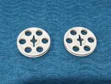 LEGO PART 4185 TECHNIC WEDGE BELT WHEEL (PULLEY) 2 PIECES (GRAY)