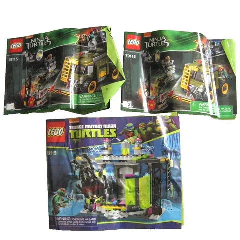 LEGO TMNT Ninja Turtles Instruction Booklet Manual Only #79119 #79115 Van