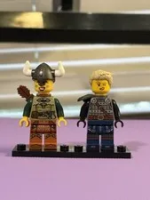 LEGO Ideas Minifigure Lot of 2 - Viking Village Shield Maiden And Archer 21343