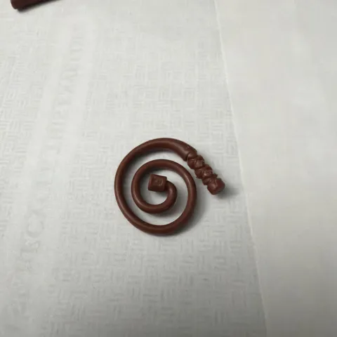 Lego Reddish Brown Coil Whip Indiana Jones Minifig Utensil