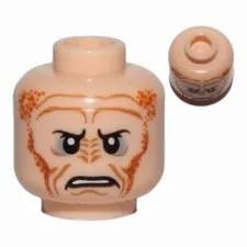 LEGO Minifigure, Head Alien with SW Saesee Tiin, Small Eyes with Pupils