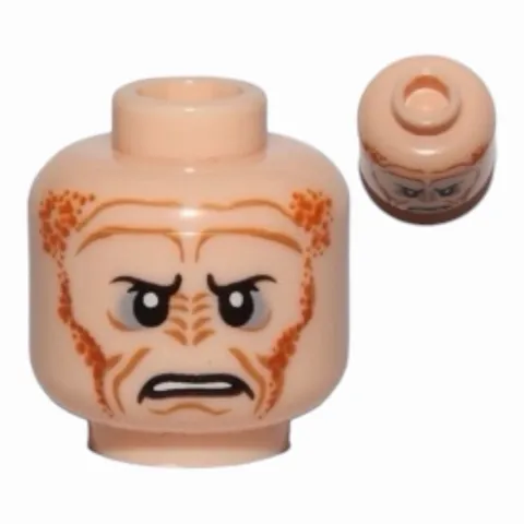 LEGO Minifigure, Head Alien with SW Saesee Tiin, Small Eyes with Pupils