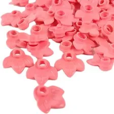 100 Pieces Lot LEGO® Plant Leaf Plates 32607 1x1 With Three Leaves CORAL Color