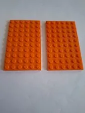 No 412.  2x Lego plate 6x10.  3033 Orange