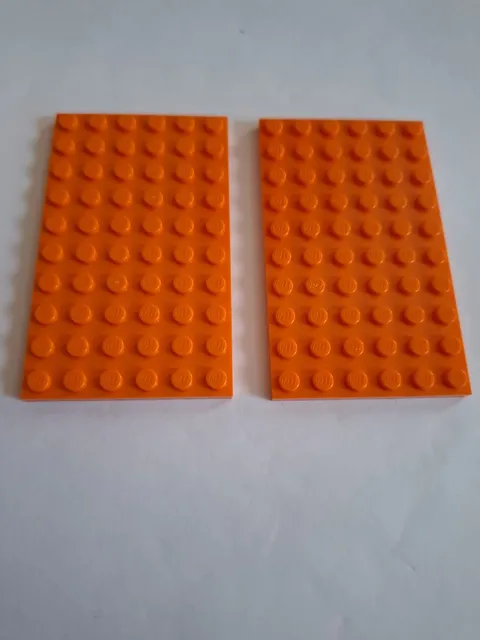 No 412.  2x Lego plate 6x10.  3033 Orange