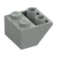 LEGO Part 3660 - Light Gray Brick Sloped Inverted 45° 2 x 2 [Ovoid Bottom Pin, B