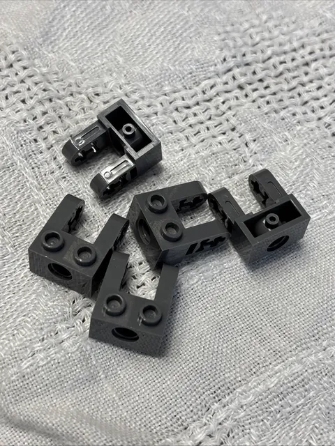 85943 LEGO Technic Brick 1x2 w/ Hole & Dual Liftarm Extensions DARK BLUISH GRAY