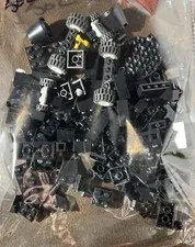 LEGO Black Bricks 5 oz Bulk Lot Black Legos and Wheels
