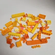 Lego Lot Mixed Yellow & Orange Bricks/Parts/Replacements