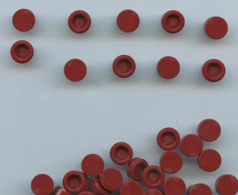 LEGO x 23 Dark Red Tile, Round 1 x 1 NEW bulk lot