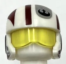Lego New White Minifigure Headgear Helmet SW Rebel Pilot Raised Front Part