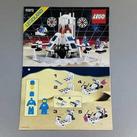 Lego Space Polaris I Space Lab (6972) Instruction Booklet ONLY 1987 Vintage