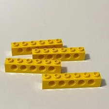 Lego 3894 Yellow Replacement Add-on Pieces Parts Lot of 4