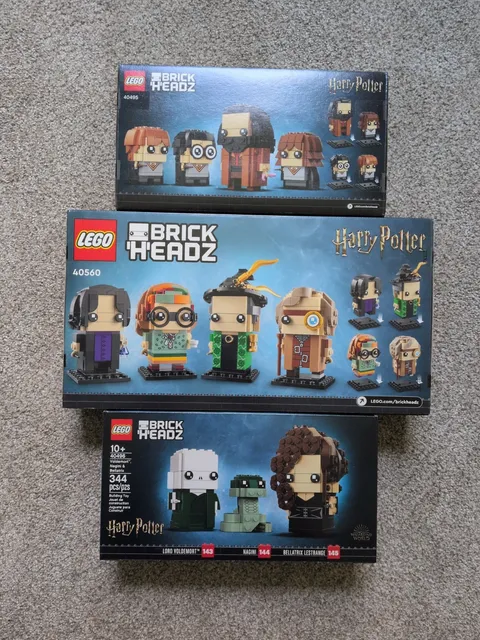 LEGO 40495 40496 & 40560 Harry Potter BRICKHEADZ  Lot Of 3 Sets -Very Nice Boxes