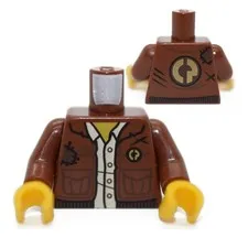 LEGO Minifigure Torso Clutch Powers Ninjago brown jacket 71741 40342 6270372