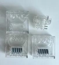 Lego Lot of Trans-Clear Technic Gearboxes 2 x 4 x 3 1/3 Stud Piece, and Gear