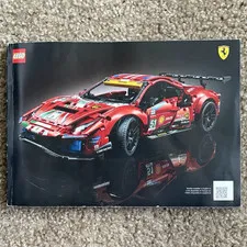 LEGO Technic Ferrari 488 GTE AF Corse #51 Manual Booklet Illustrated 3-Lang