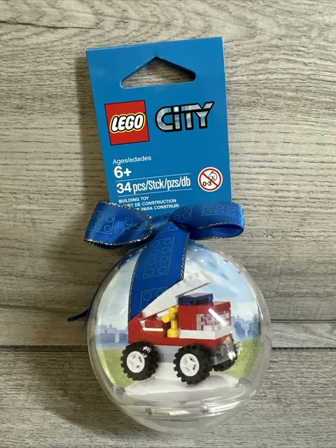 LEGO City 850842 Firetruck Holiday Bauble Ornament 34 Piece Set New