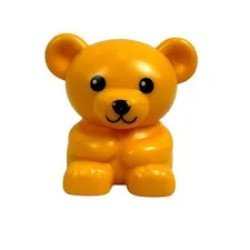 Rare Lego Duplo YELLOW SITTING TEDDY BEAR BLOCK Specialty Piece Part Toy