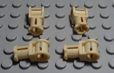 Lego Technic Connectors 2x Cross Hole Beige 4 Pieces
