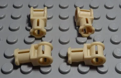 Lego Technic Connectors 2x Cross Hole Beige 4 Pieces