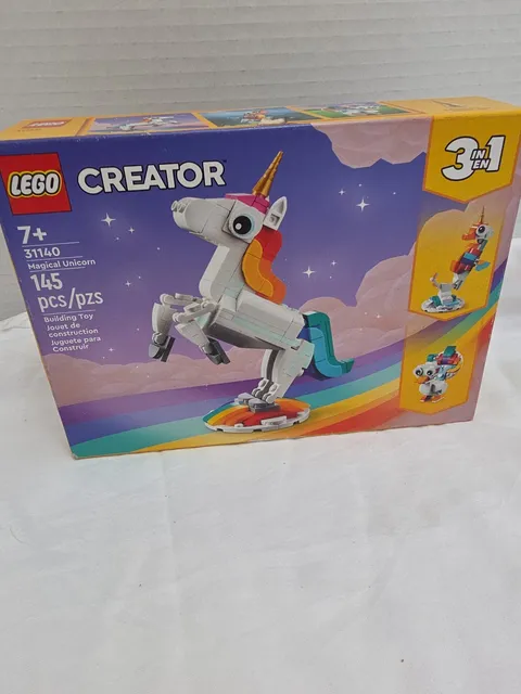 LEGO Creator 31140 Magical Unicorn 3-in-1 Seahorse Peacock 145pc