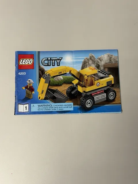 LEGO City 4203 City Excavator Transport Book 1  Instruction Manual Only