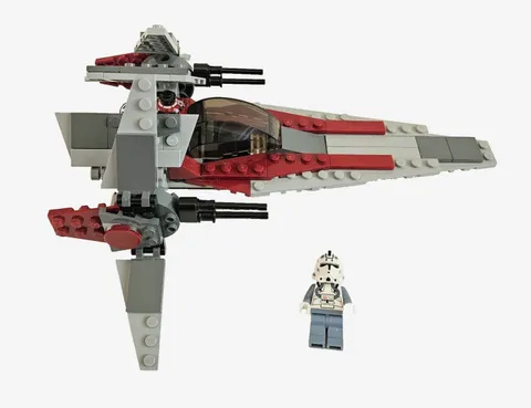 LEGO Star Wars V-Wing Fighter (6205) Complete w/Minifigure-No Box or Manual