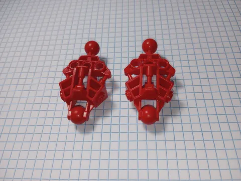 2 Lego Red part 47328 Bionicle Vahki Leg Lower Section Hero Factory IRLpic too
