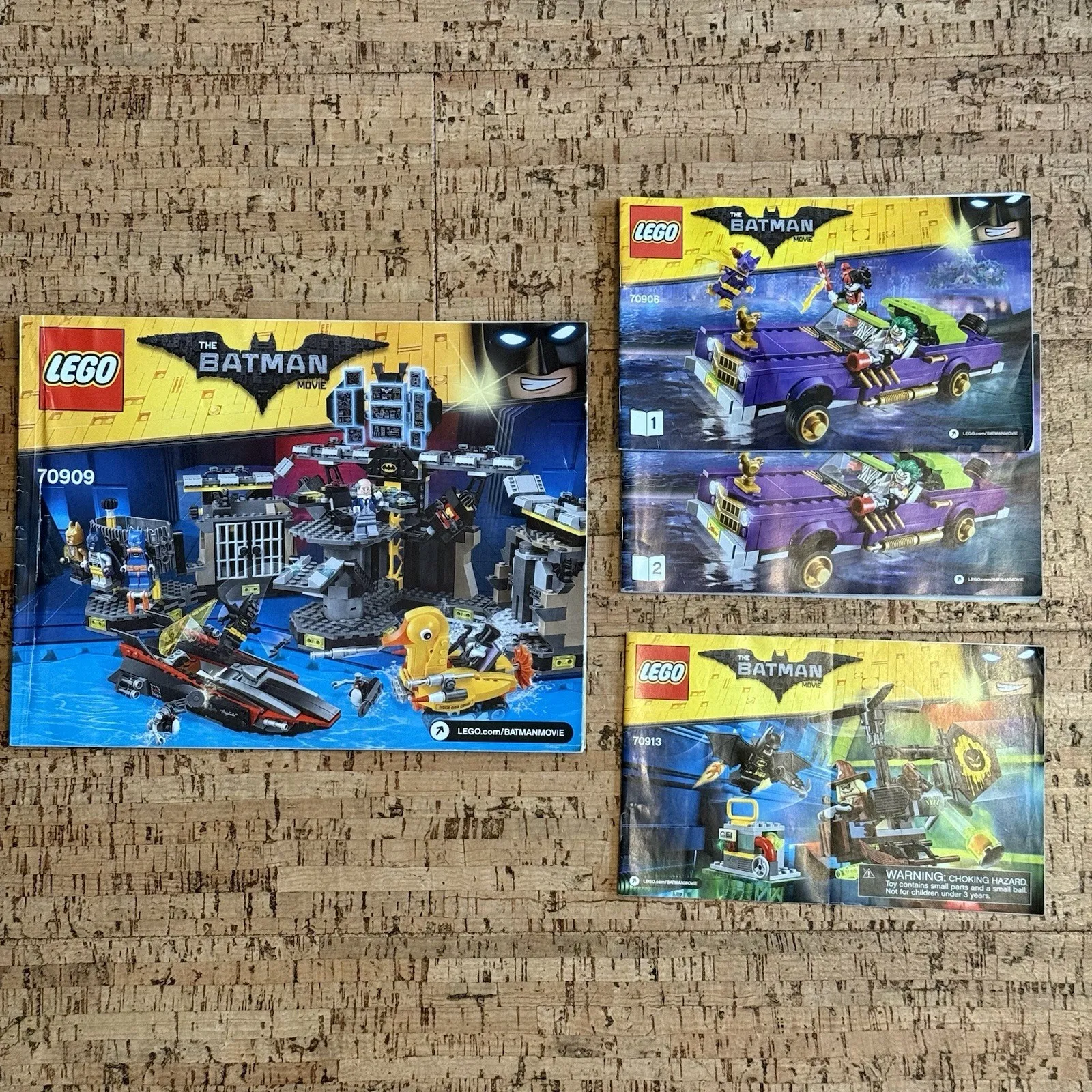 Lot Of 3 (4) LEGO Instruction Manual Only 70909 70906 70913 The Batman Movie