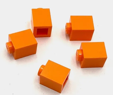 Lego 5 New Orange Bricks Building Blocks 1 x 1 Stud Parts