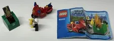 LEGO CITY: Fire Motorcycle Set #60000 USED BUT COMPLETE See Description.