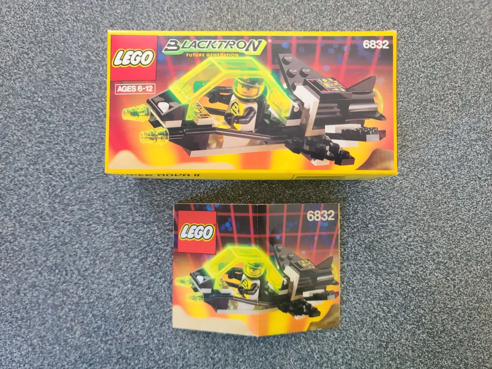 LEGO 6832 BOX & INSTRUCTIONS Super Nova II Vintage 1991 Classic Space Legoland