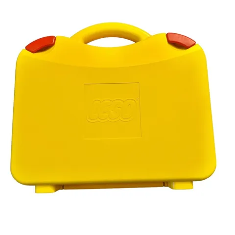 Lego Case Storage Carrying Case Brief Container Yellow With Moveable Dividers