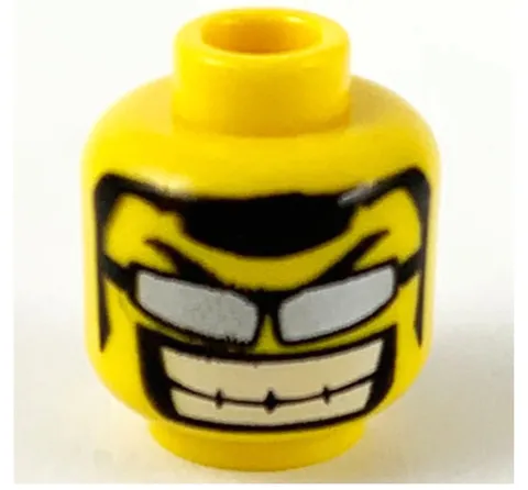 LEGO Minifigure Head with Thin Silver Sunglasses, Big Grin inv.617