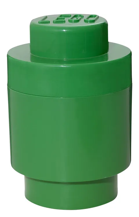 Lego Round Storage Box 1, Dark Green