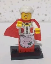 Custom Lego Mrs Claus Minifigure, Christmas Special ,Santa with black stand