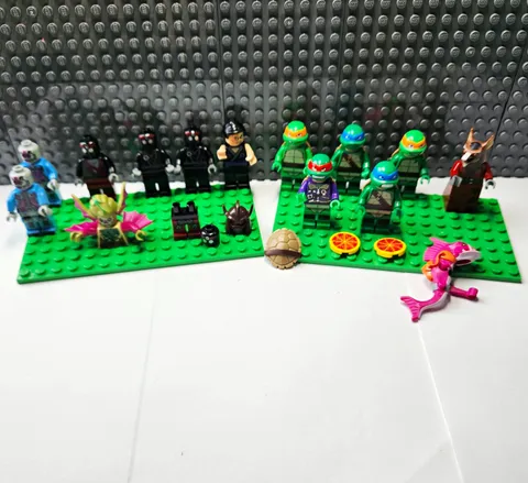 LEGO TMNT Minifigure Lot Leonardo Michelangelo Raphael Donatello Shredder